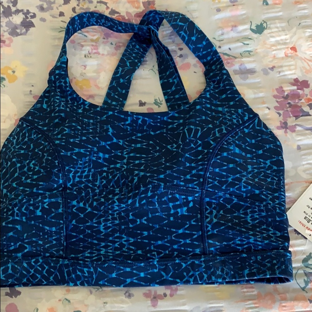 Lululemon Pure Practice Sports Bra Blue Navy 4